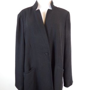 Eileen Fisher Black silk lined jacket 16